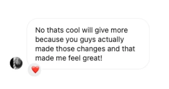 A designer thanking blinkstore for providing hassle way of crating merchandise store