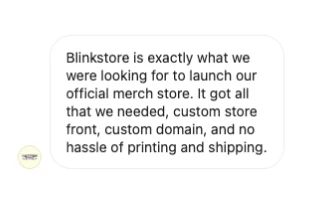 Creator talking about how easy it's to create store using blinkstore