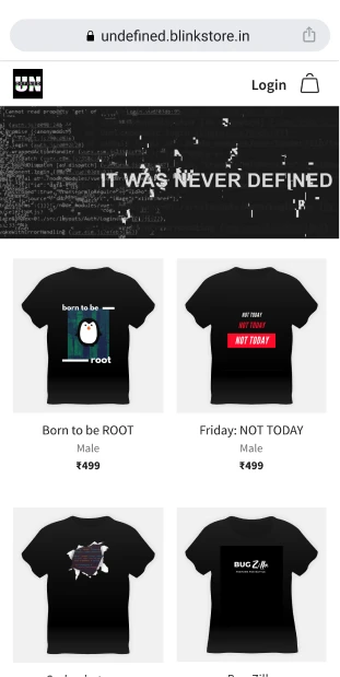 Preview of undefined's store